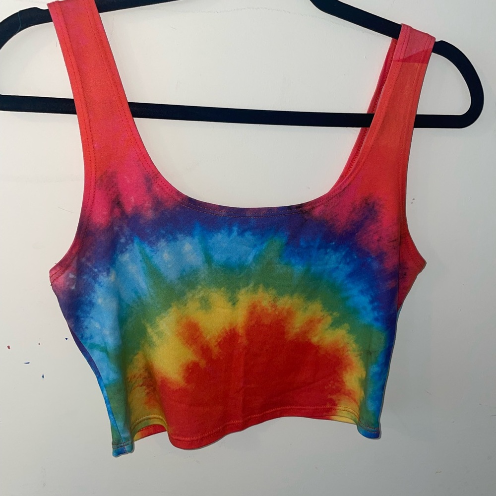 Tie Dye Cropped Tank Top